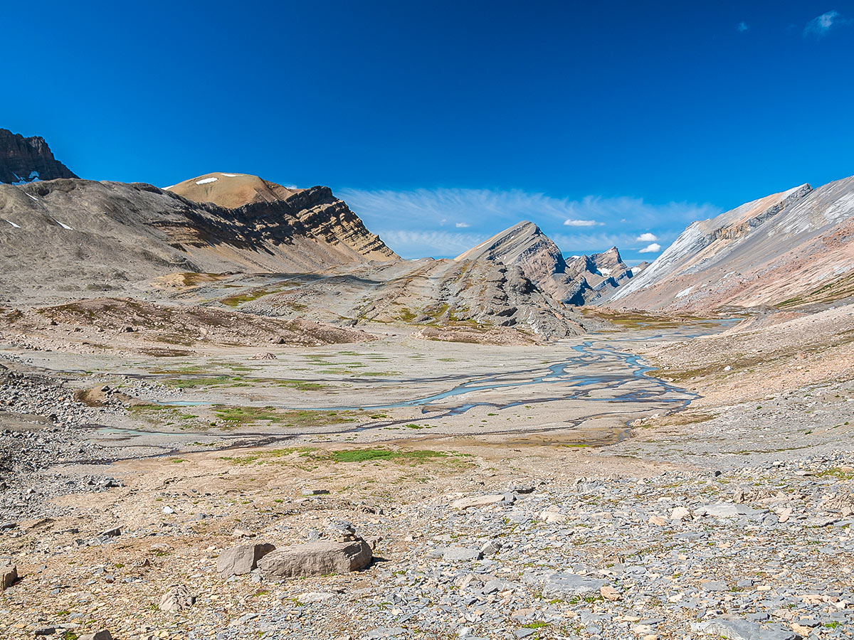 Brazeau on Nigel, Cataract and Cline Pass backpacking trail in Jasper National Park