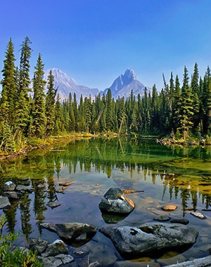 Tonquin Valley backpacking trail in Jasper National Park