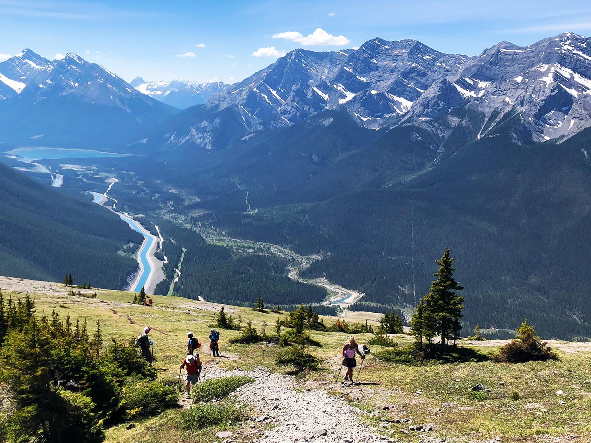 Great scenery on East End of Rundle Route (EEOR) scramble in Canmore, Alberta