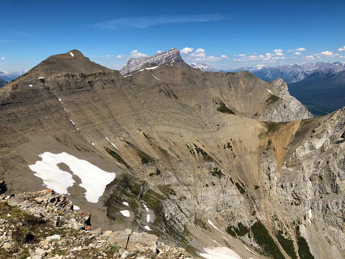 Summit view from East End of Rundle Route (EEOR) scramble in Canmore, Alberta