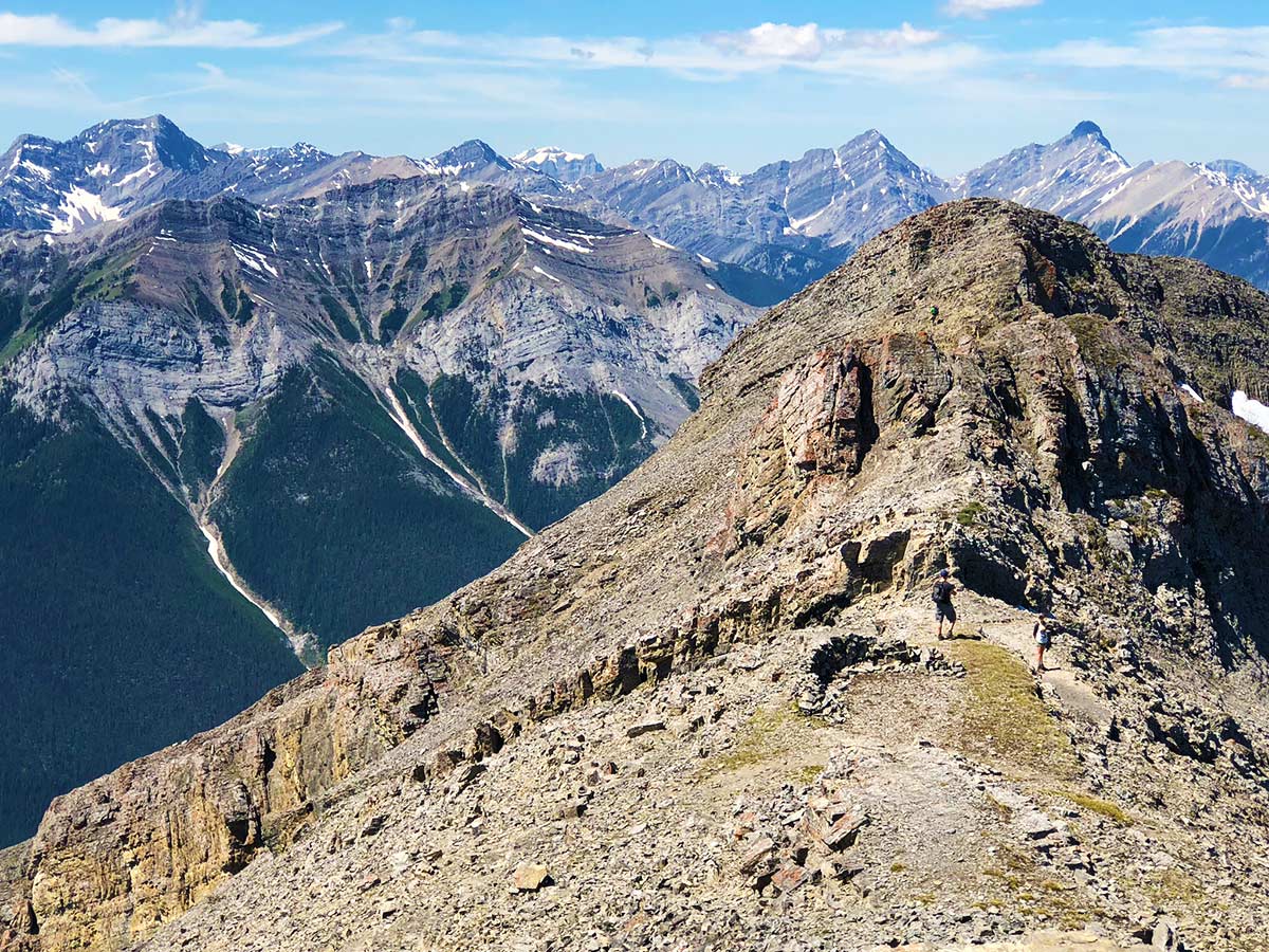 Trail of East End of Rundle Route (EEOR) scramble in Canmore, Alberta