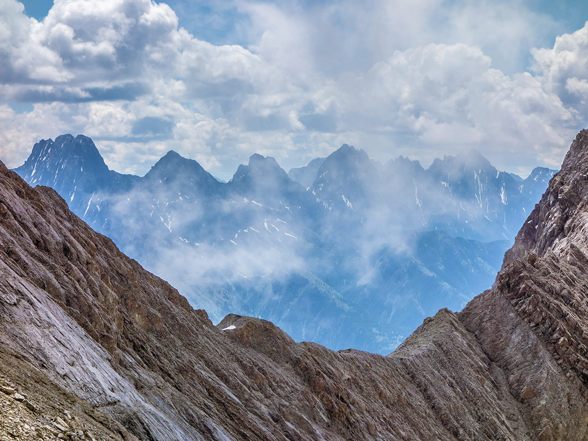 Opal Range on Mount James Walker scramble in Kananaskis near Canmore, the Canadian Rockies