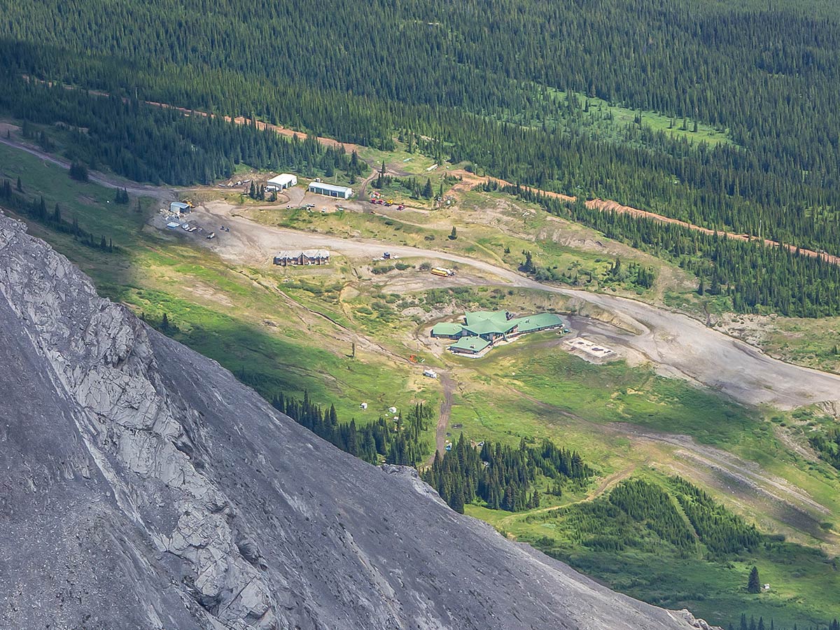 Old Fortress Ski Hill on Mount James Walker scramble in Kananaskis near Canmore, the Canadian Rockies