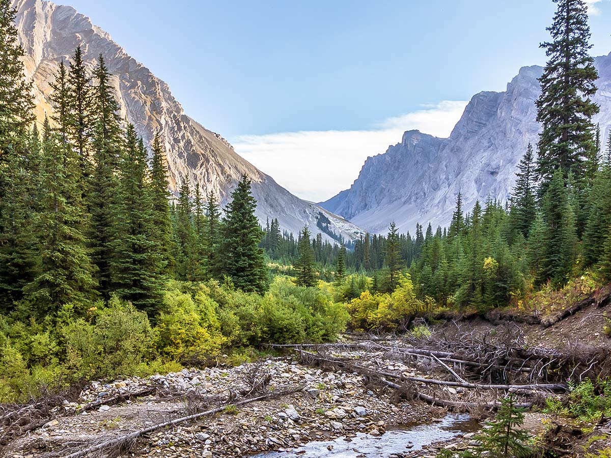 Valley on The Fortress scramble in Kananaskis near Canmore, the Canadian Rockies