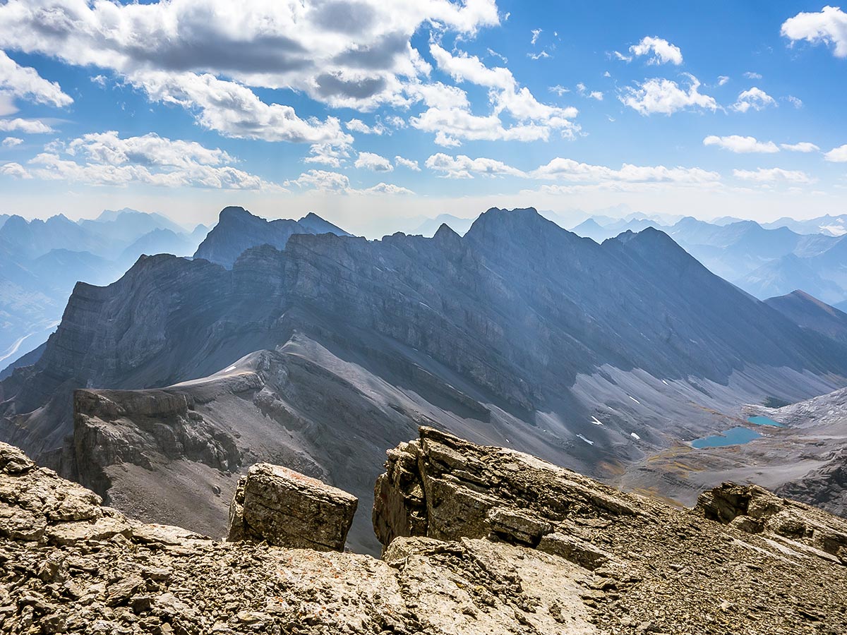 Summit view from The Fortress scramble in Kananaskis near Canmore, the Canadian Rockies