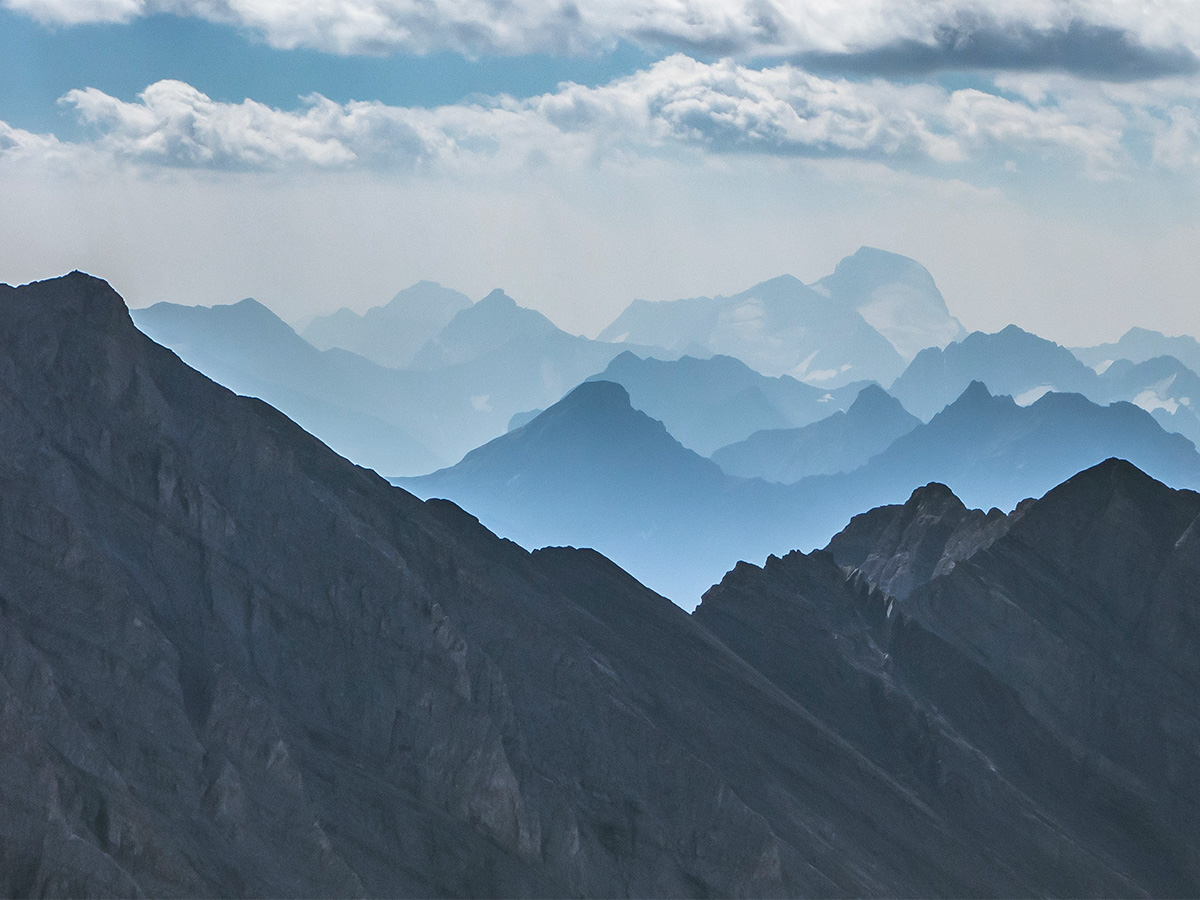 Mount Joffre on The Fortress scramble in Kananaskis near Canmore, the Canadian Rockies