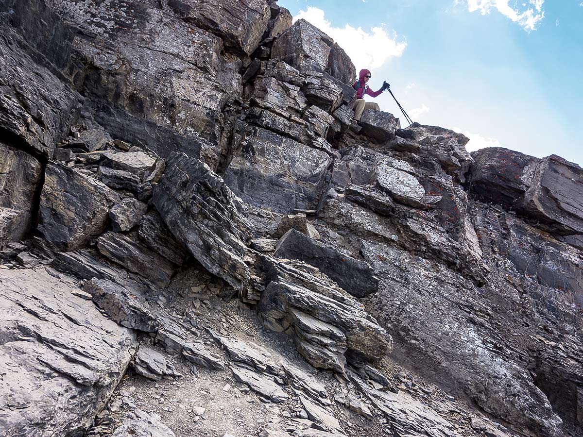 Scrambly part of The Fortress scramble in Kananaskis near Canmore, the Canadian Rockies