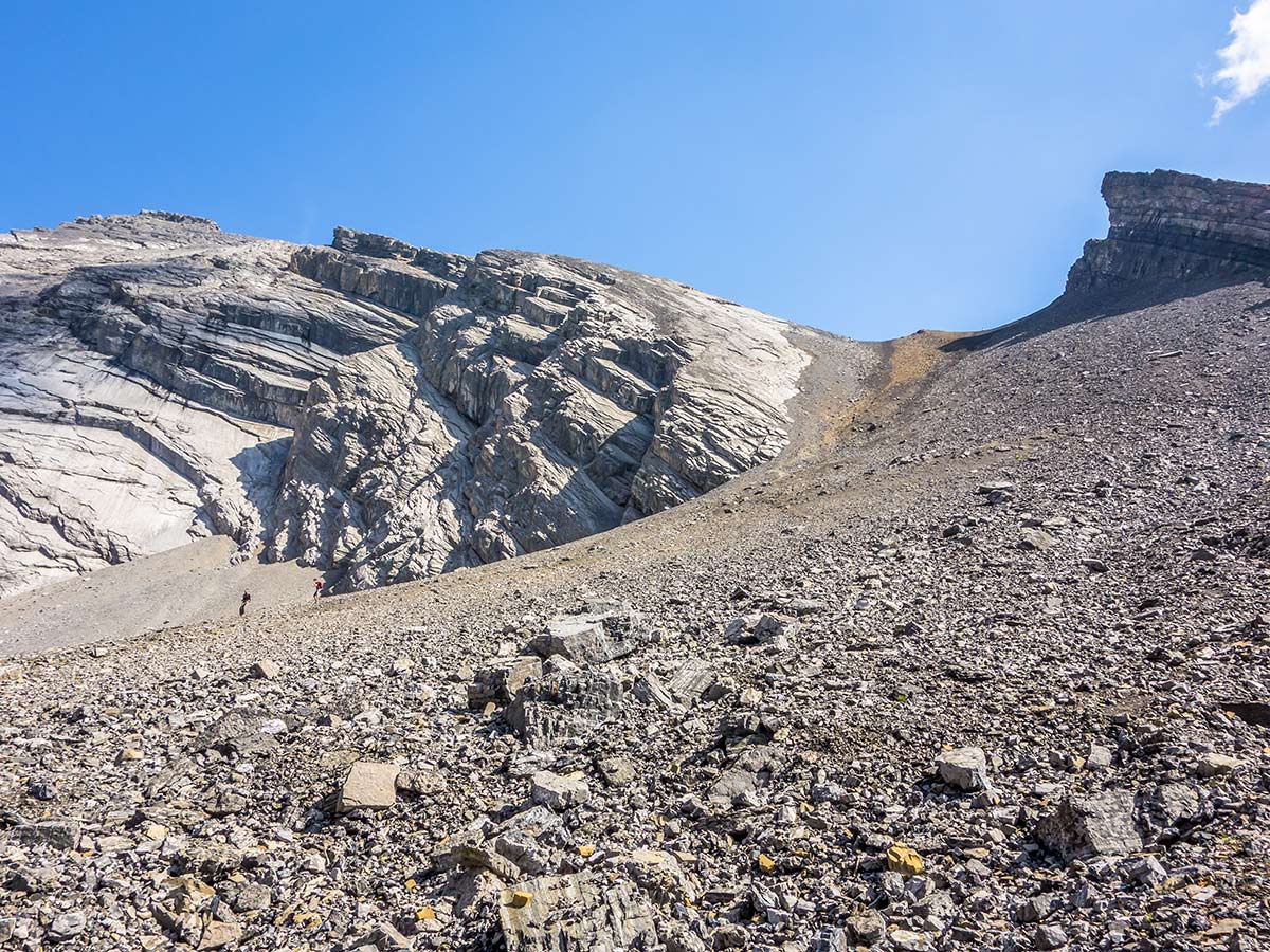 Headwall Chester view on The Fortress scramble in Kananaskis near Canmore, the Canadian Rockies