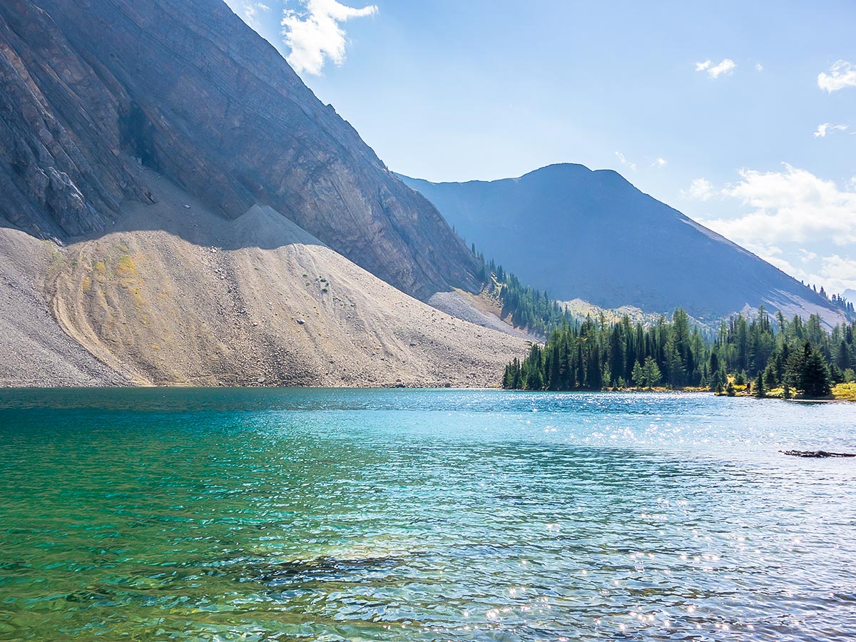 Chester Lake on The Fortress scramble in Kananaskis near Canmore, the Canadian Rockies