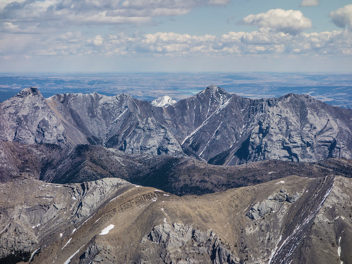 Mt Yamnuska on Grotto Mountain scramble in Canmore, the Canadian Rockies