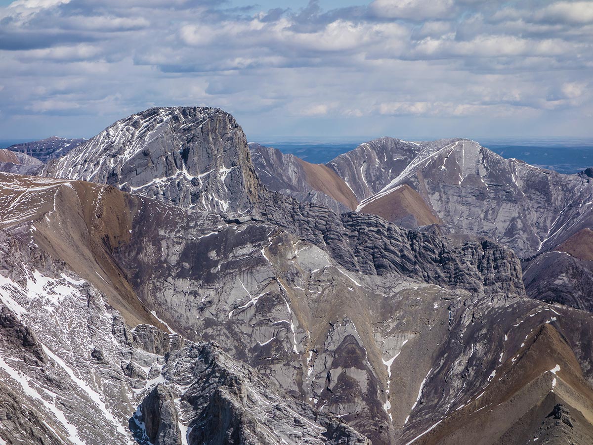 Mt Fable on Grotto Mountain scramble in Canmore, the Canadian Rockies