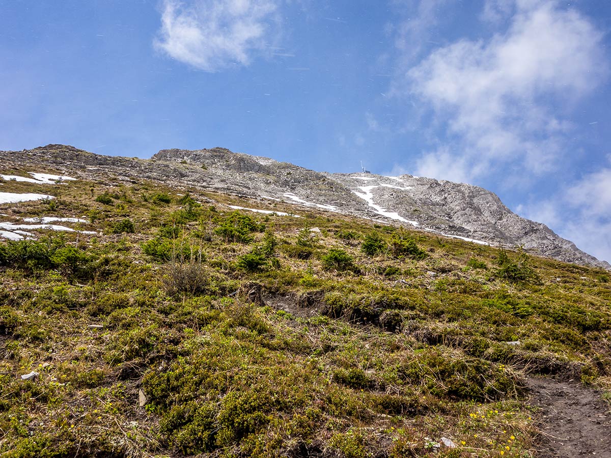 Wonderful view of Mount Indefatigable - South Peak scramble in Kananaskis near Canmore, the Canadian Rockies