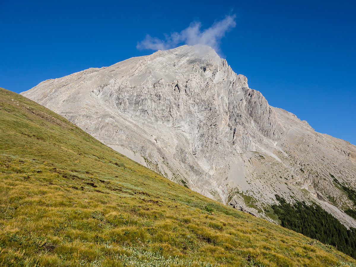 View from Mist Mountain scramble in Kananaskis near Canmore, the Canadian Rockies