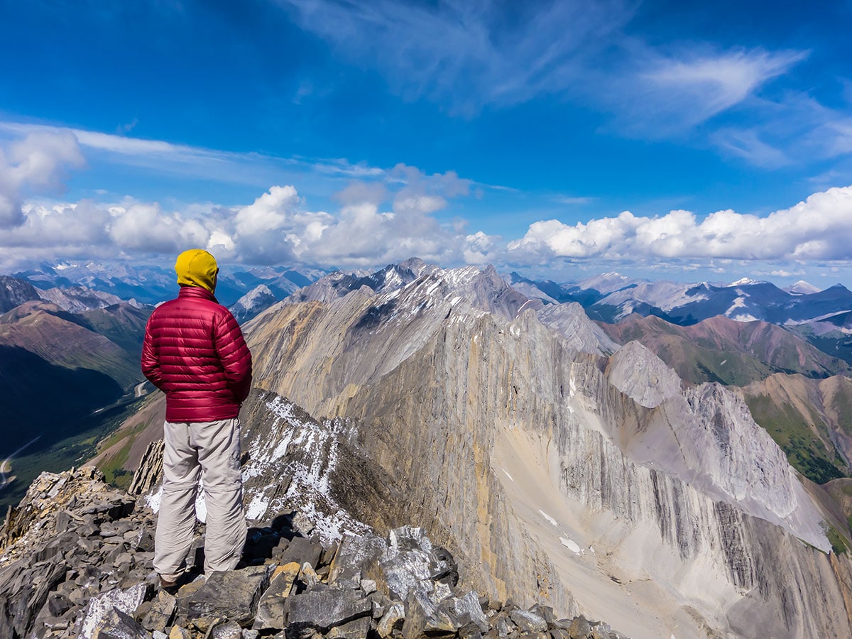 Great scenery on Mist Mountain scramble in Kananaskis near Canmore, the Canadian Rockies