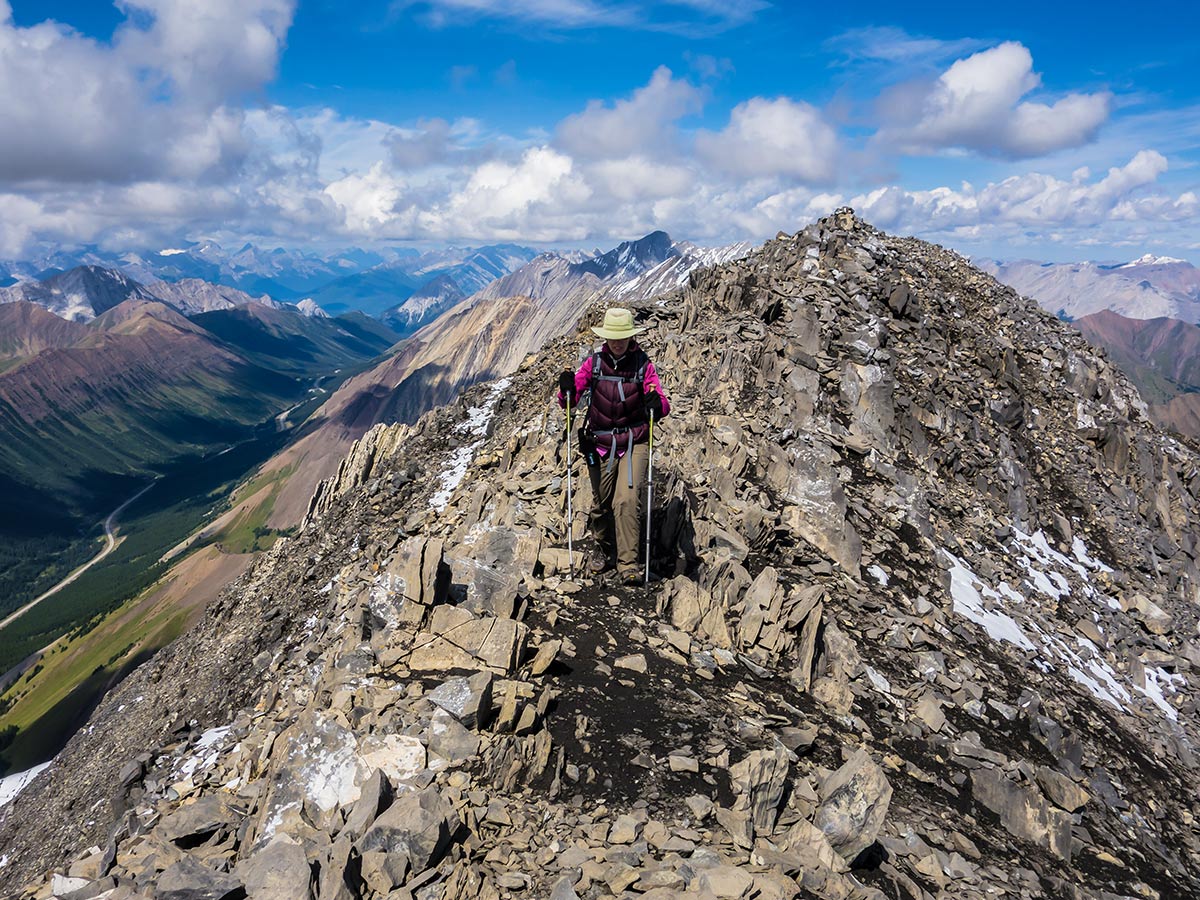 Trail of Mist Mountain scramble in Kananaskis near Canmore, the Canadian Rockies