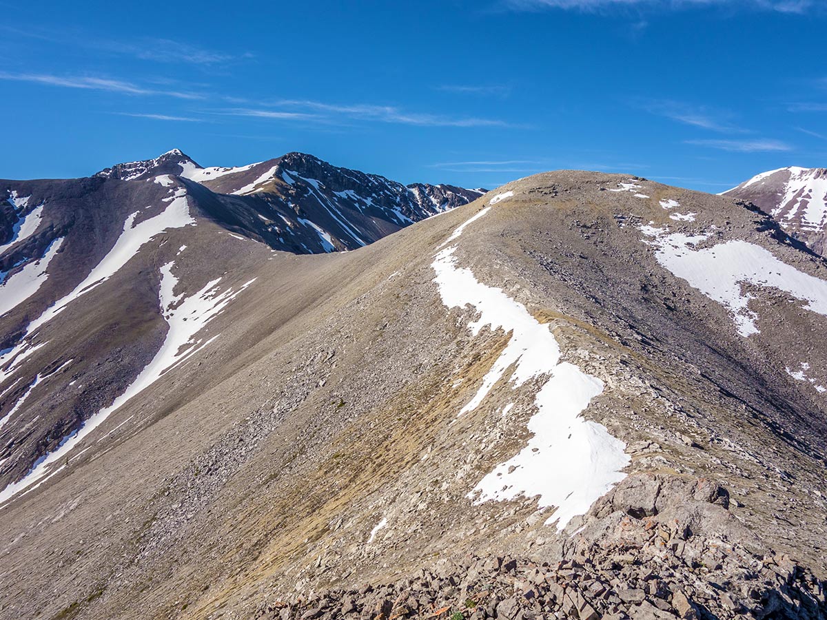 Beautiful views of Mount Howard scramble in Kananaskis near Canmore, the Canadian Rockies