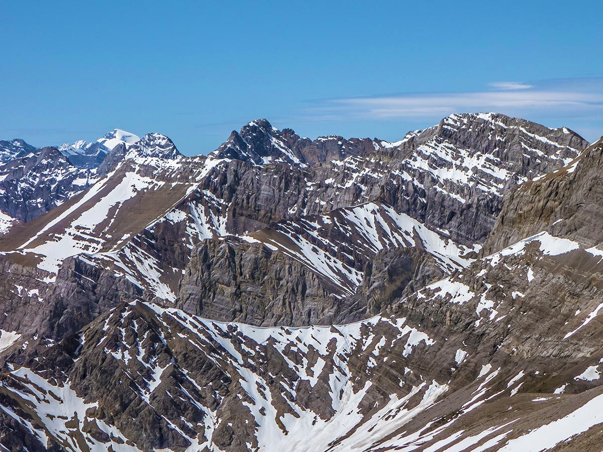 View from the summit of Mount Howard scramble in Kananaskis near Canmore, the Canadian Rockies