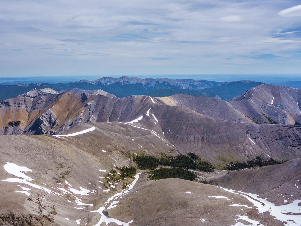 Beautiful mountains on Mount Howard scramble in Kananaskis near Canmore, the Canadian Rockies