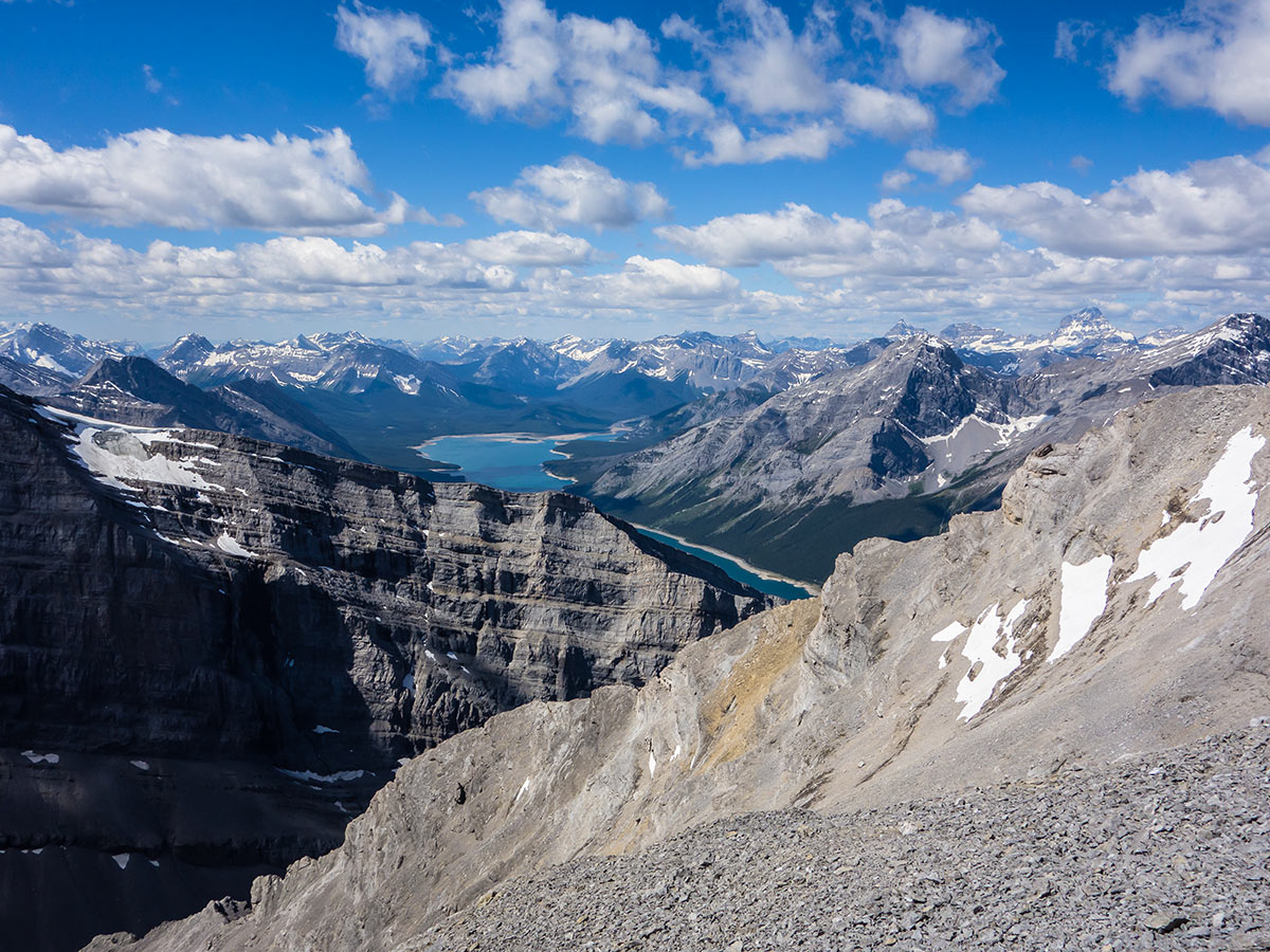 Trail of Mount Lougheed scramble in Kananaskis near Canmore, the Canadian Rockies