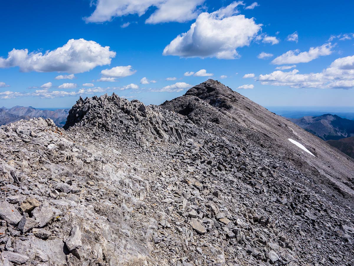 Views from Mount Lougheed scramble in Kananaskis near Canmore, the Canadian Rockies