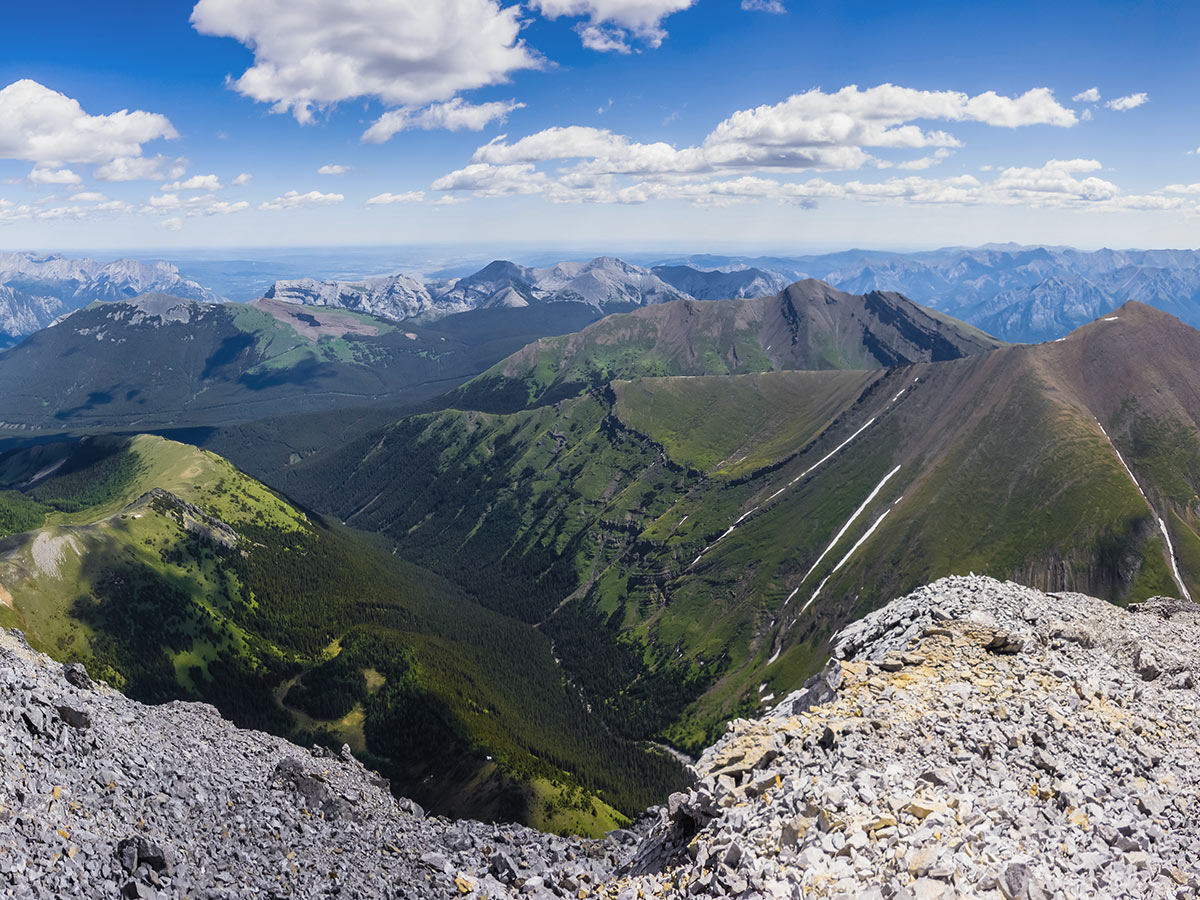 Stunning views from Mount Lougheed scramble in Kananaskis near Canmore, the Canadian Rockies