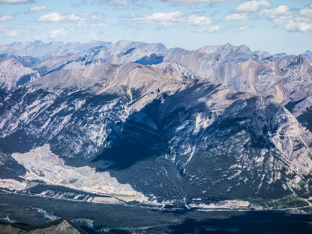 Grotto Mountain from Mount Lougheed scramble in Kananaskis near Canmore, the Canadian Rockies