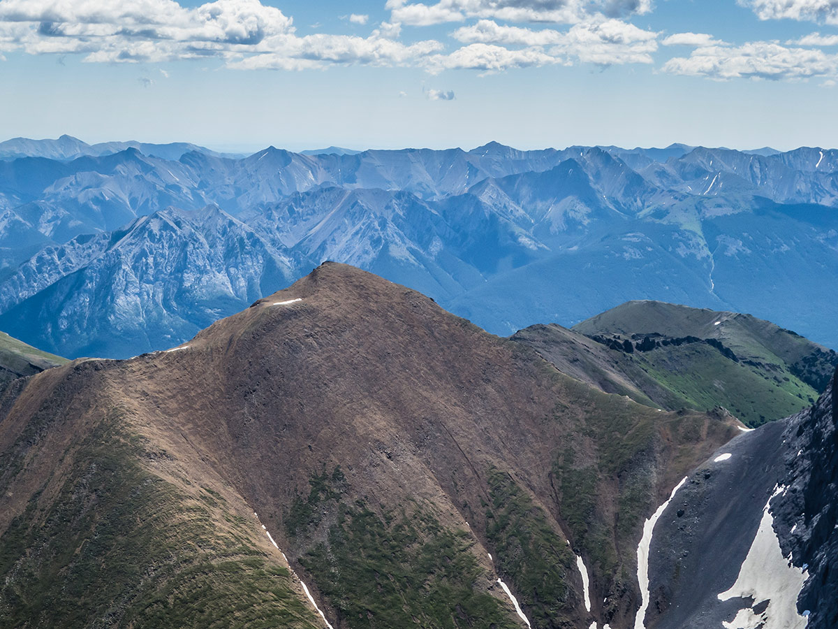 Nice view from Mount Lougheed scramble in Kananaskis near Canmore, the Canadian Rockies