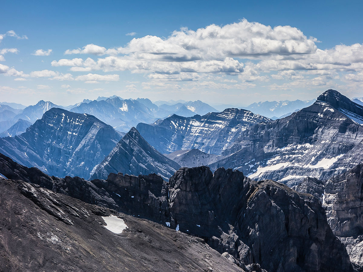 Opal Range on Mount Lougheed scramble in Kananaskis near Canmore, the Canadian Rockies