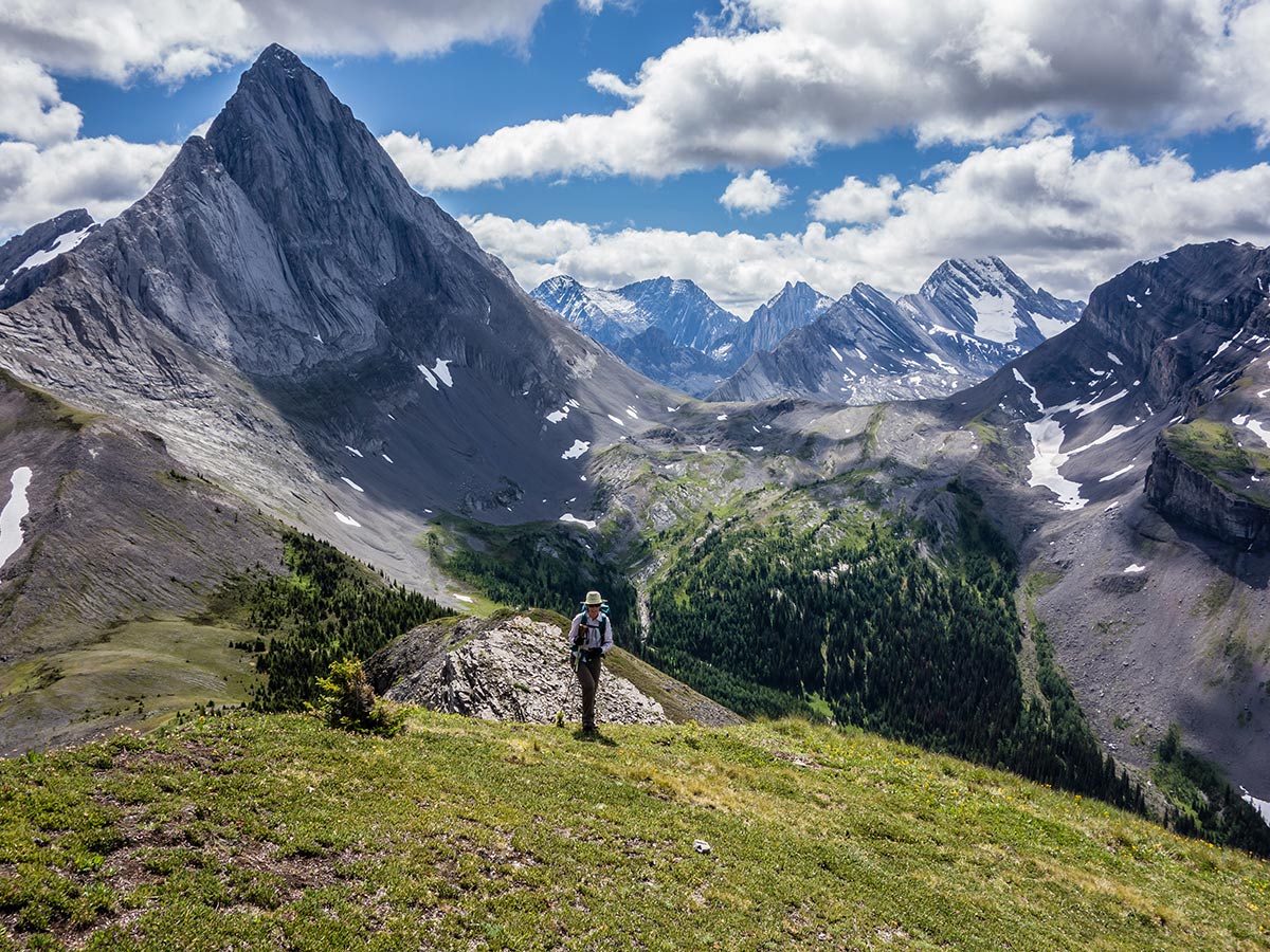 Great scenery on Smutwood Peak scramble in Kananaskis near Canmore, the Canadian Rockies