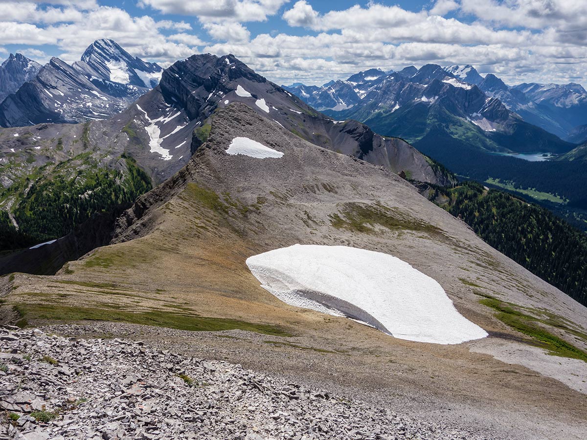 False summit on Smutwood Peak scramble in Kananaskis near Canmore, the Canadian Rockies