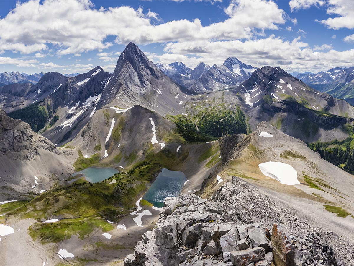 Scenery from Smutwood Peak scramble in Kananaskis near Canmore, the Canadian Rockies