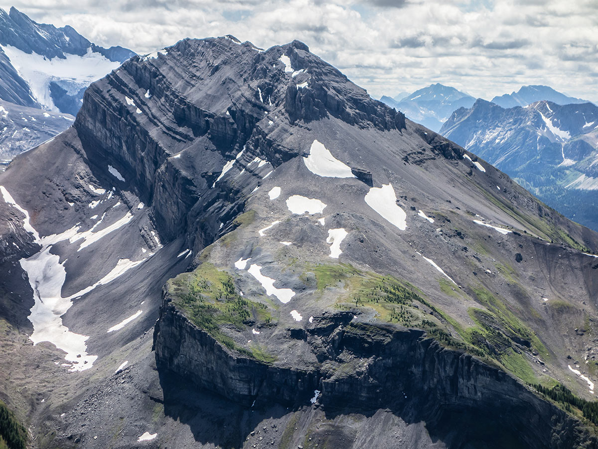 Snow Peak from Smutwood Peak scramble in Kananaskis near Canmore, the Canadian Rockies