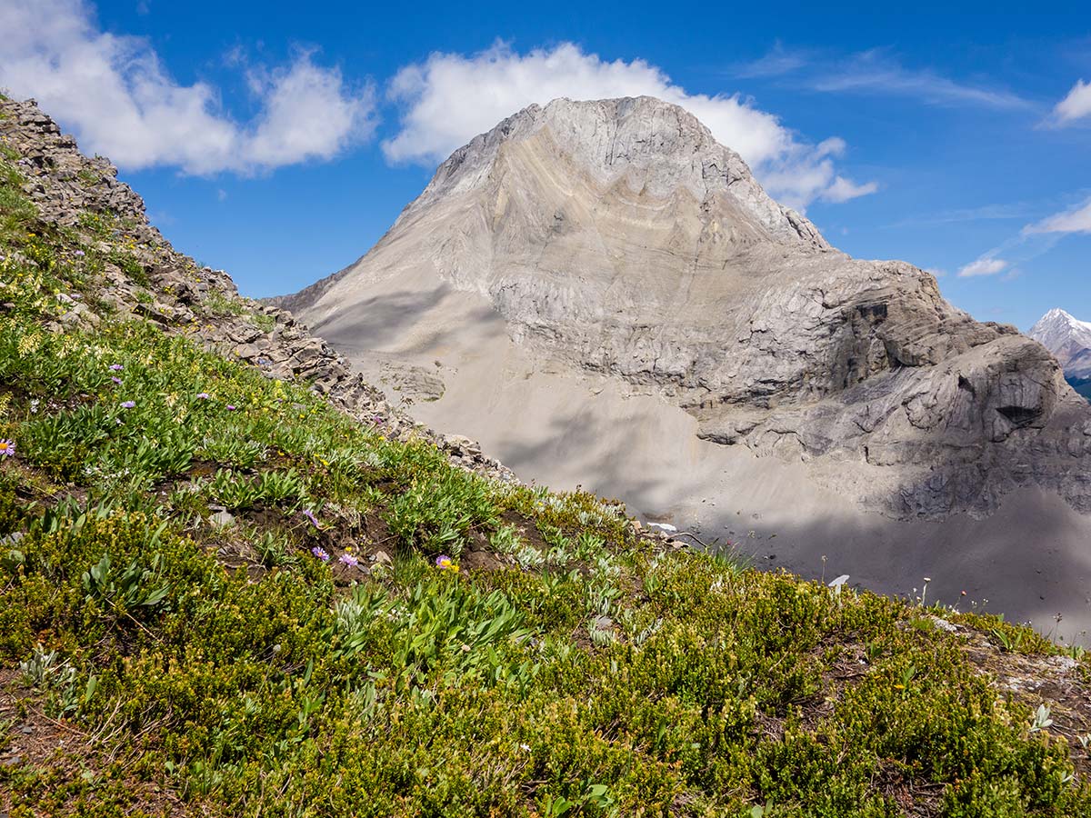 Mt Smuts on Smutwood Peak scramble in Kananaskis near Canmore, the Canadian Rockies