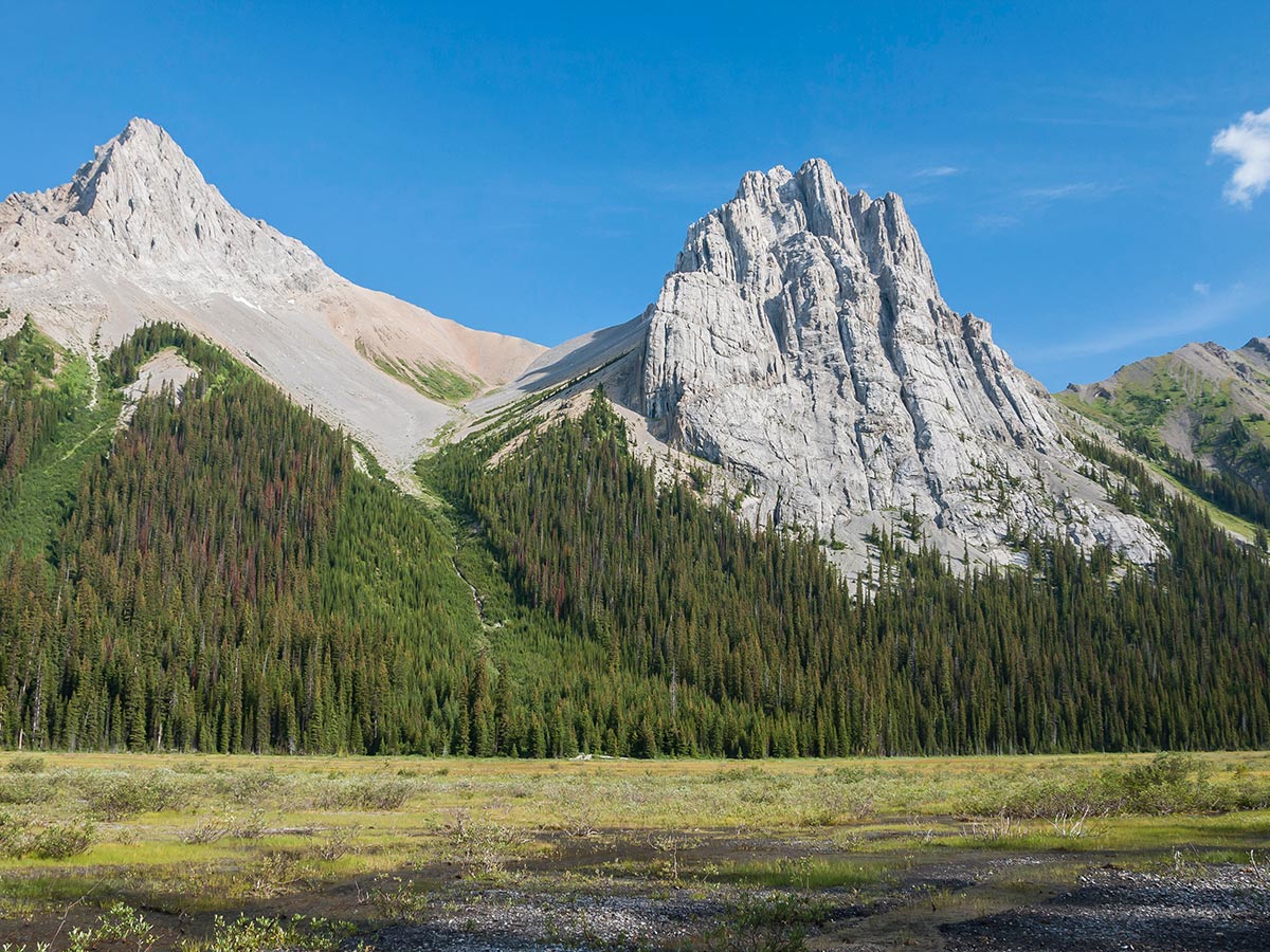 Commonwealth Peak on Snow Peak scramble in Kananaskis near Canmore, the Canadian Rockies