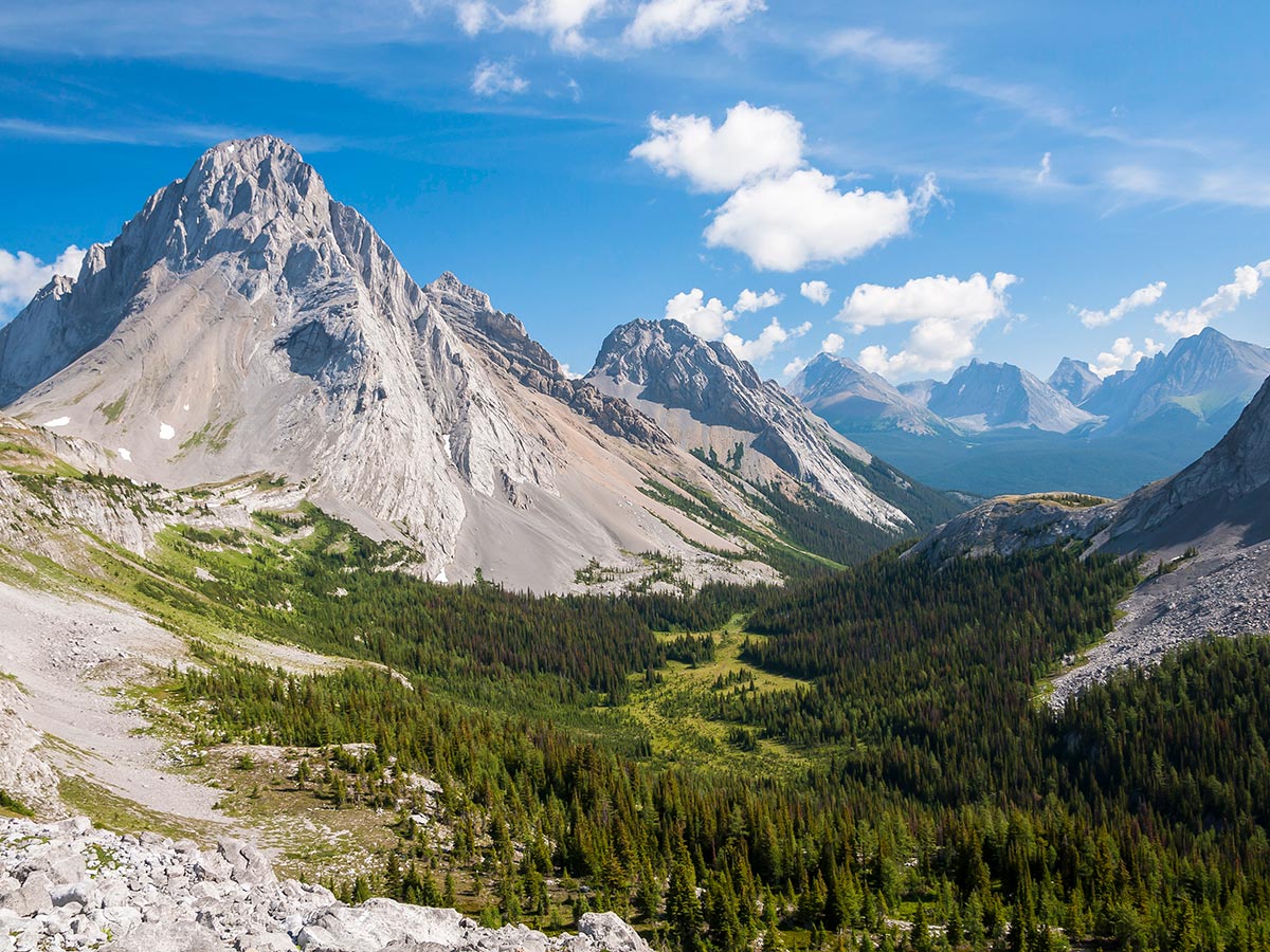 Mt Birdwood on Snow Peak scramble in Kananaskis near Canmore, the Canadian Rockies