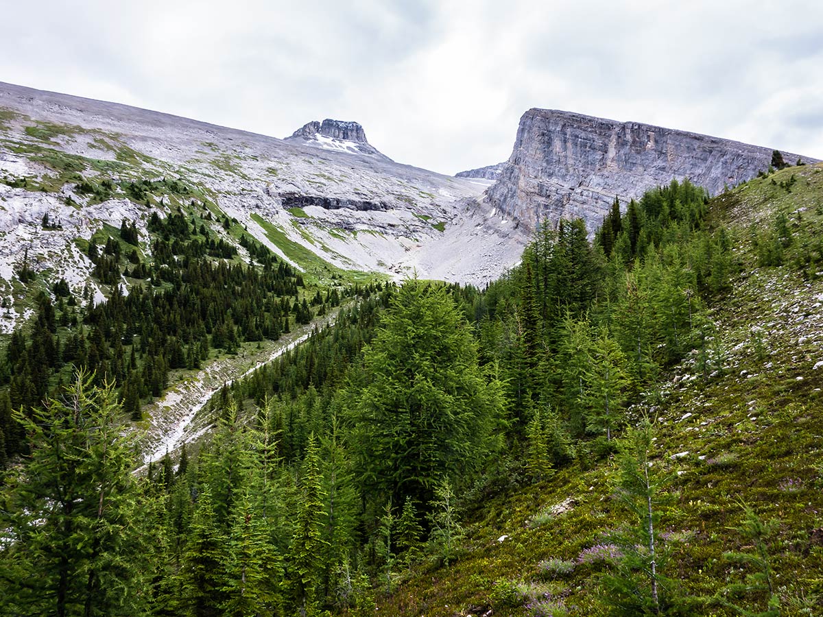 Reads Tower on Mount Sparrowhawk scramble in Kananaskis near Canmore, the Canadian Rockies