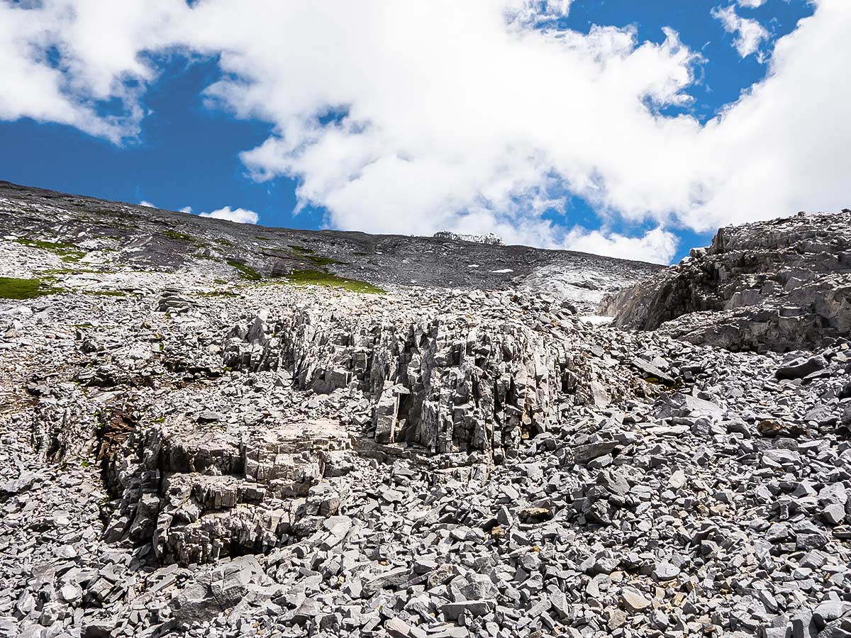 Top of Mount Sparrowhawk scramble in Kananaskis near Canmore, the Canadian Rockies