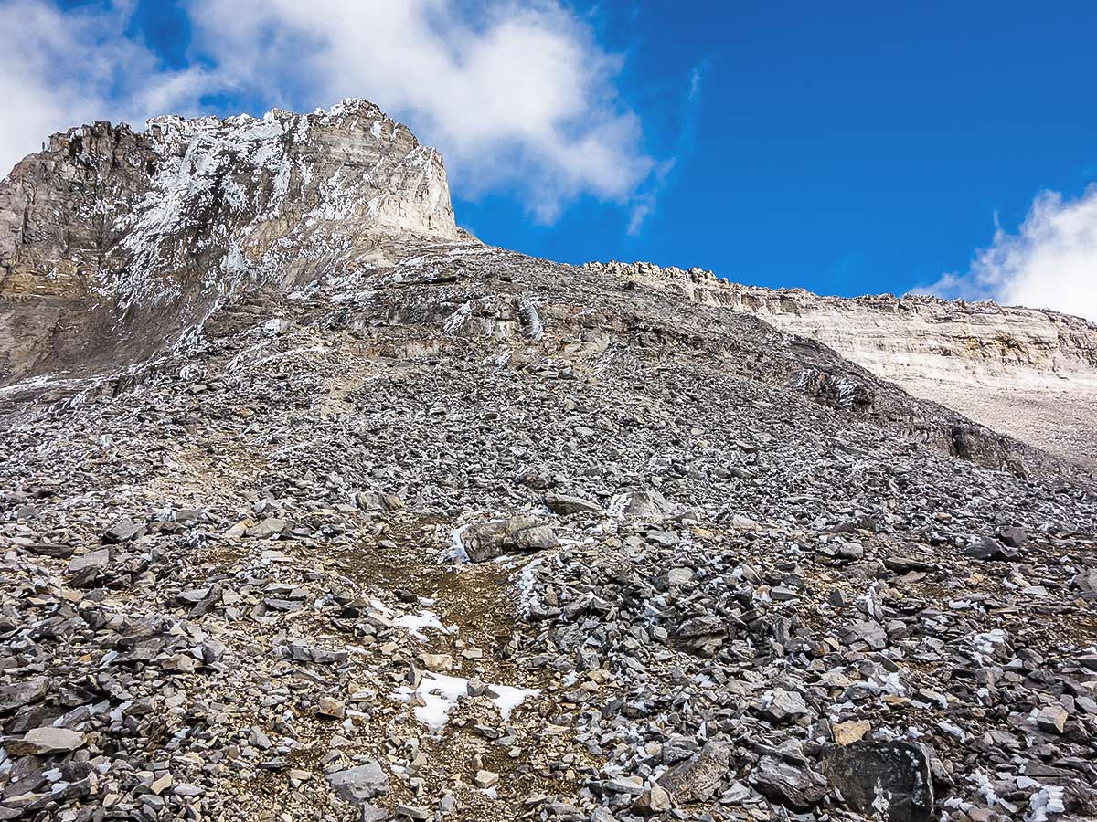 Ascent of Mount Sparrowhawk scramble in Kananaskis near Canmore, the Canadian Rockies