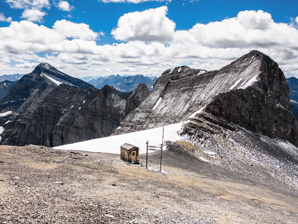 Beautiful view of Mount Sparrowhawk scramble in Kananaskis near Canmore, the Canadian Rockies