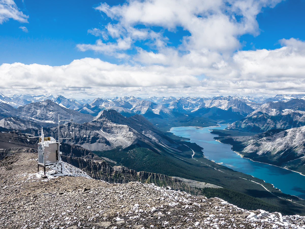 South of Spray Lake on Mount Sparrowhawk scramble in Kananaskis near Canmore, the Canadian Rockies