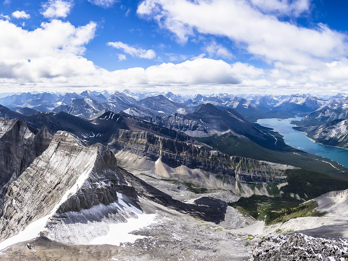 Southwest views from Mount Sparrowhawk scramble in Kananaskis near Canmore, the Canadian Rockies