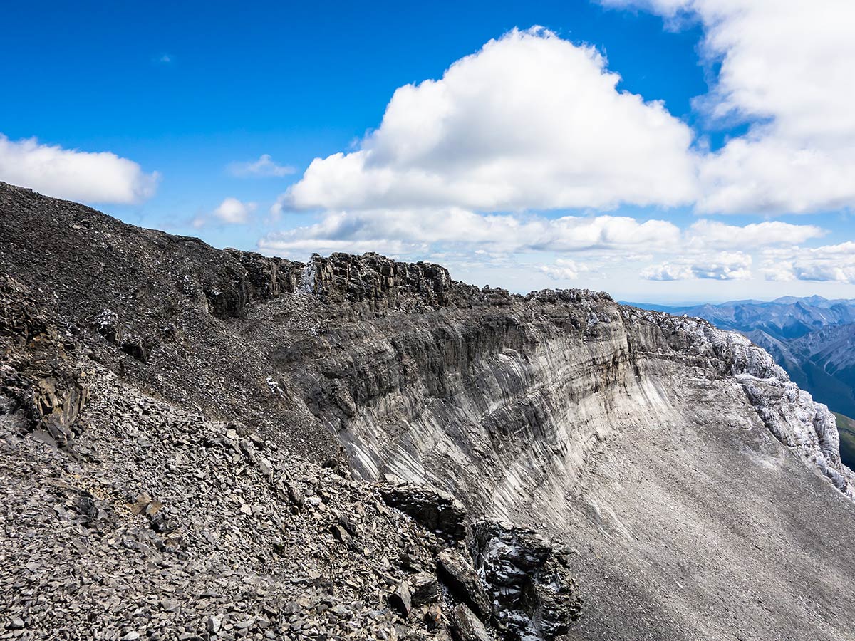 Easterly arm on Mount Sparrowhawk scramble in Kananaskis near Canmore, the Canadian Rockies