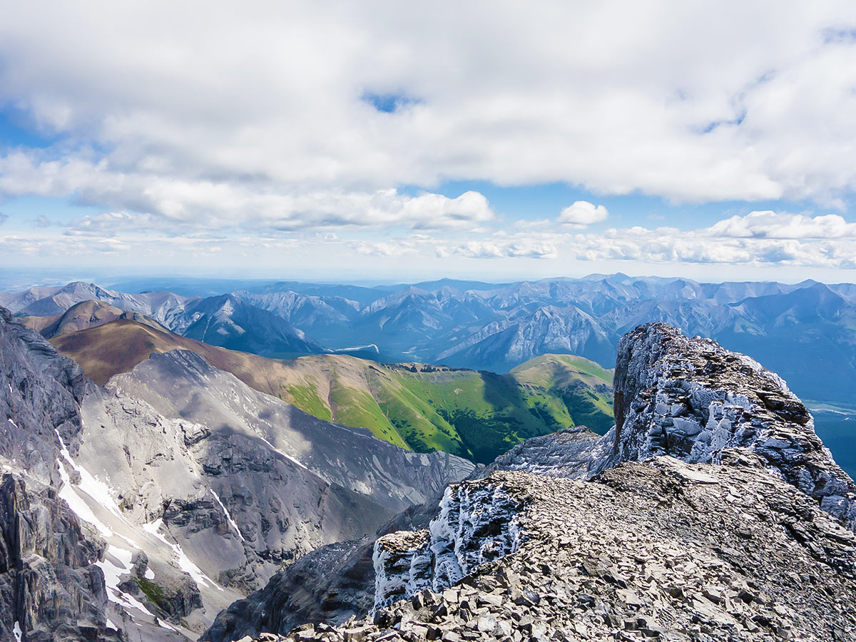 Mt Allan on Mount Sparrowhawk scramble in Kananaskis near Canmore, the Canadian Rockies