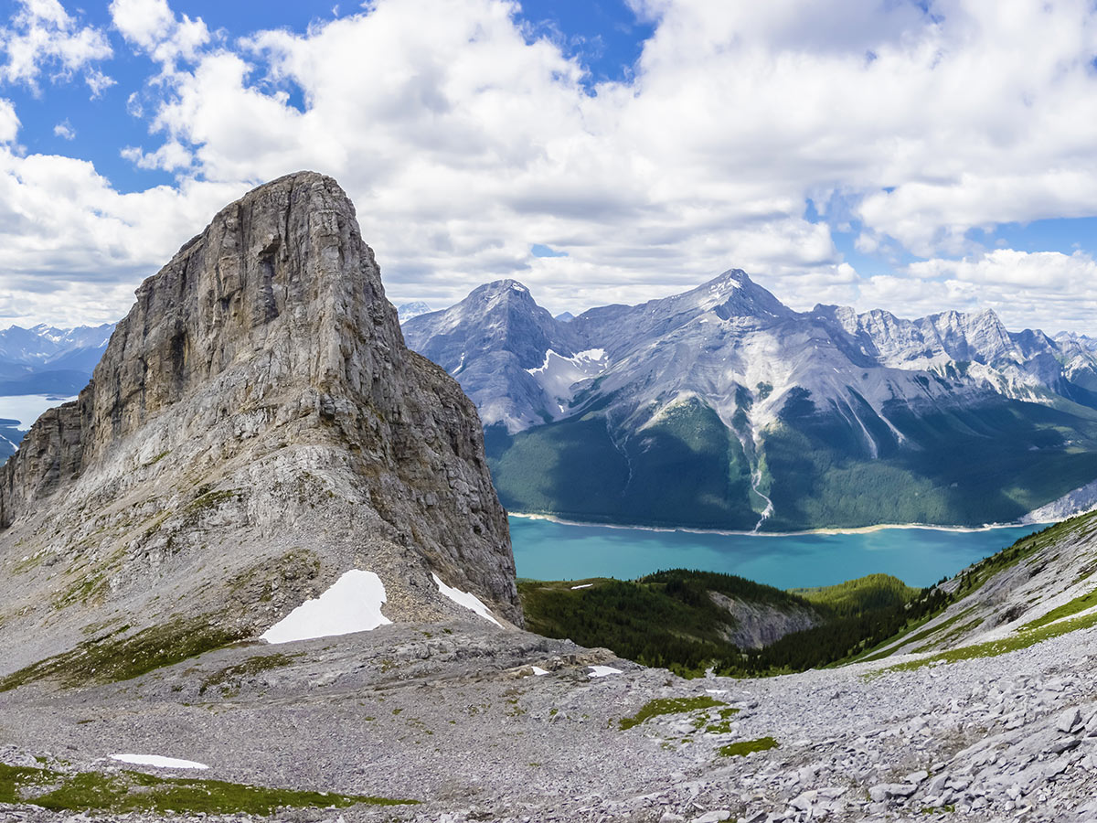 Mount Sparrowhawk scramble in Kananaskis leads long the river