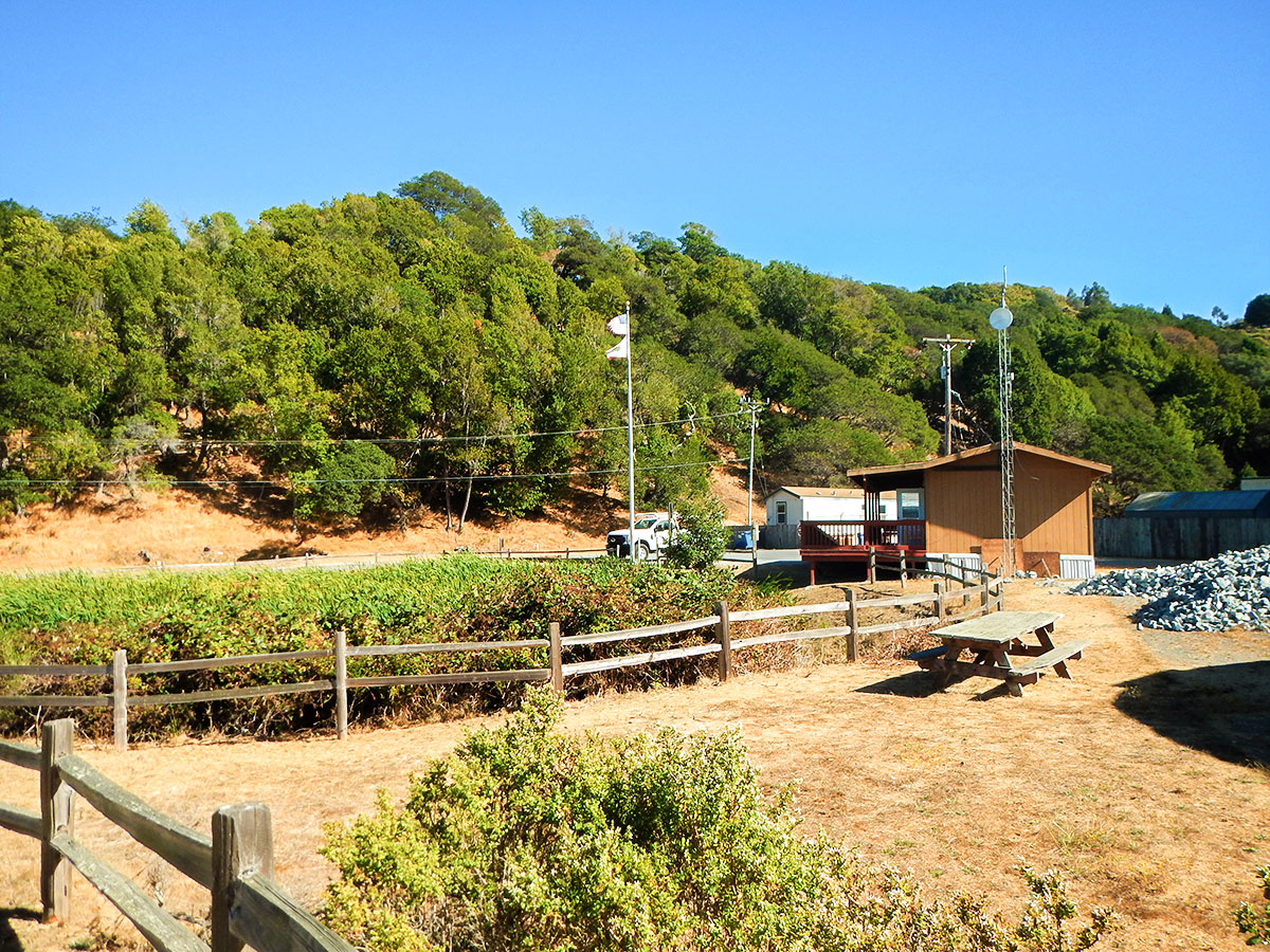 Ranger station on China Camp Loop hike in North Bay of San Francisco, California