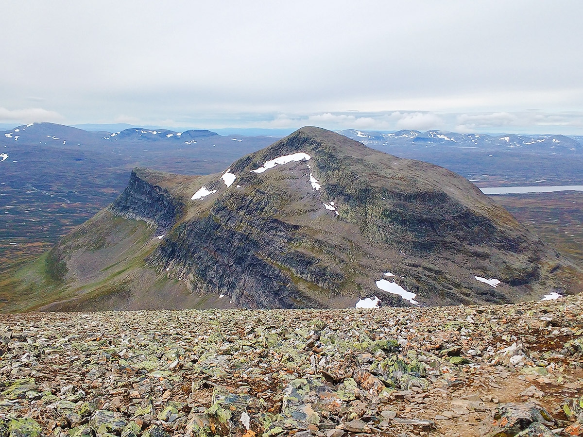 View over the mountain on Helagstoppen hike in Åre, Sweden