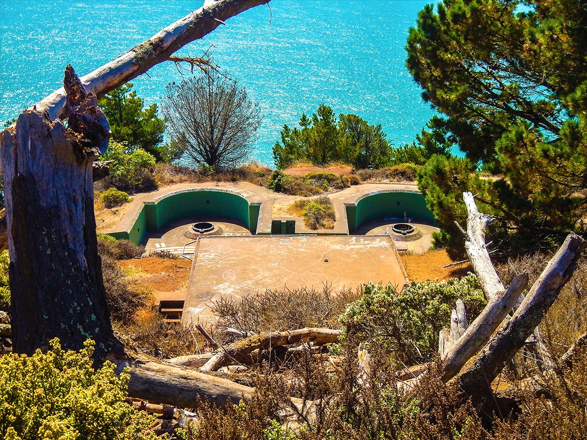 Battery Wagner on Kirby Cove hike in North Bay of San Francisco, California