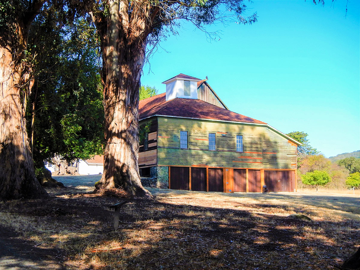Historic Barn on Olompali State Historical Park Loop hike in North Bay of San Francisco, California