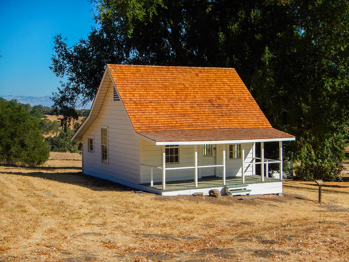 Historic residence on Olompali State Historical Park Loop hike in North Bay of San Francisco, California