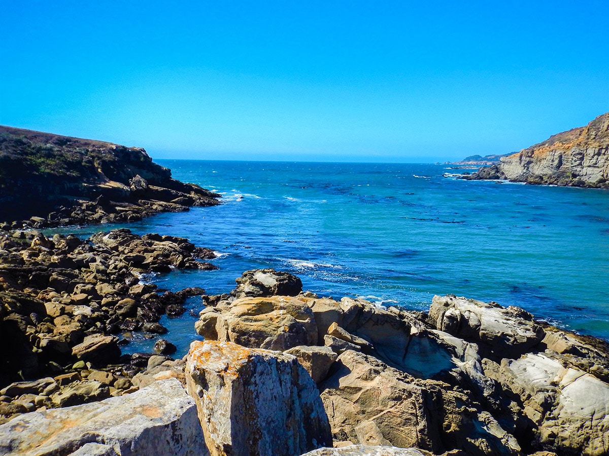 Stump beach cove on Salt Point Trail hike in North Bay of San Francisco, California